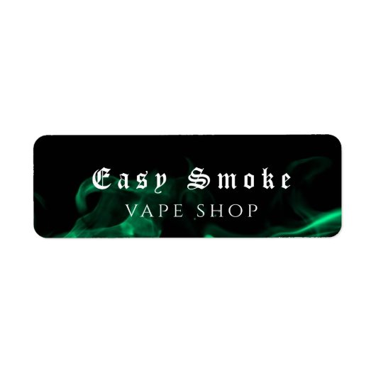 Vapeショップグリーンビジネス ラベル (正面)