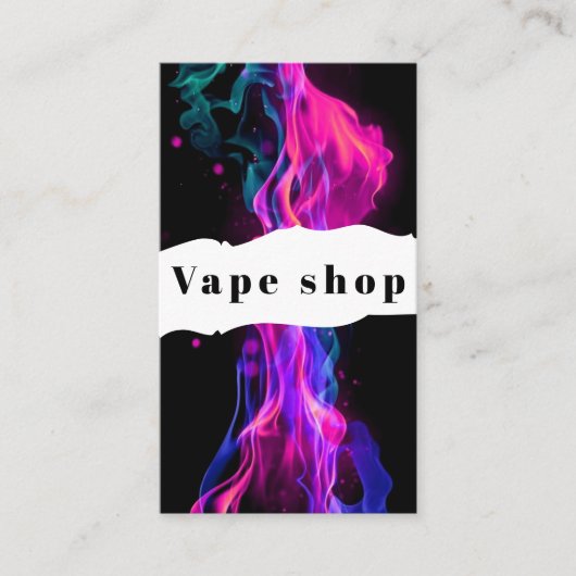 Vapeショップスモークシガレットビジネスカード 名刺 (正面)