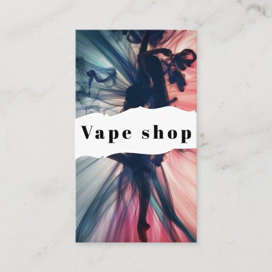 Vapeショップスモークシガレットビジネスカード 名刺 (正面)