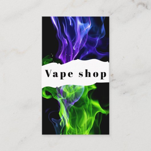 Vapeショップスモークシガレットビジネスカード 名刺 (正面)