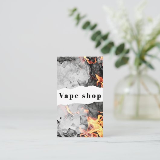 Vapeショップスモークシガレットビジネスカード 名刺 (スタンド正面)