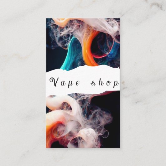 Vapeショップスモークシガレットビジネスカード 名刺 (正面)