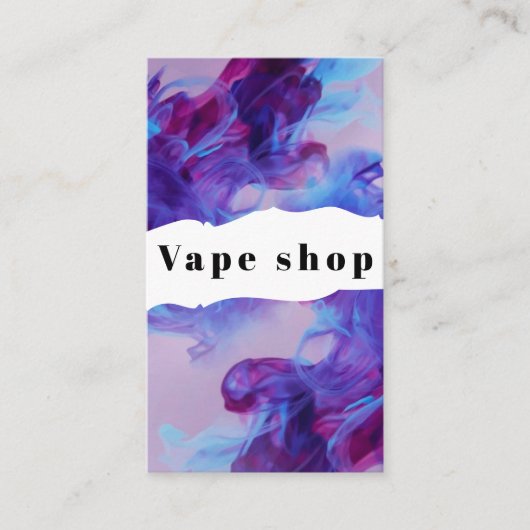 Vapeショップスモークシガレットビジネスカード 名刺 (正面)