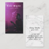 Vapeショップスモークブラックビジネスカード 名刺 (正面/裏面)