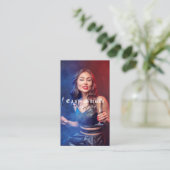 Vapeショップスモークブラックビジネスカード 名刺 (スタンド正面)