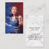 Vapeショップスモークブラックビジネスカード 名刺 (正面/裏面)