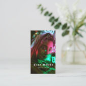 Vapeショップスモークブラックビジネスカード 名刺 (スタンド正面)