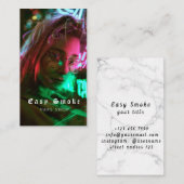 Vapeショップスモークブラックビジネスカード 名刺 (正面/裏面)