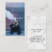 Vapeショップスモークブラックビジネスカード 名刺 (正面/裏面)