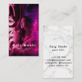 Vapeショップスモークブラックビジネスカード 名刺 (正面/裏面)