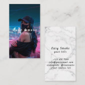 Vapeショップスモークブラックビジネスカード 名刺 (正面/裏面)