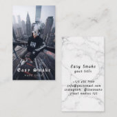 Vapeショップスモークブラックビジネスカード 名刺 (正面/裏面)