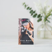 Vapeショップスモークブラックビジネスカード 名刺 (スタンド正面)