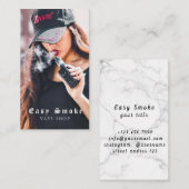 Vapeショップスモークブラックビジネスカード 名刺 (正面/裏面)