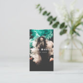 Vapeショップスモークブラックビジネスカード 名刺 (スタンド正面)
