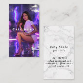 Vapeショップスモークブラックビジネスカード 名刺 (正面/裏面)