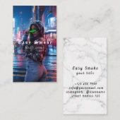 Vapeショップスモークブラックビジネスカード 名刺 (正面/裏面)