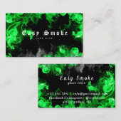 Vapeショップブラックグリーンビジネスカード 名刺 (正面/裏面)