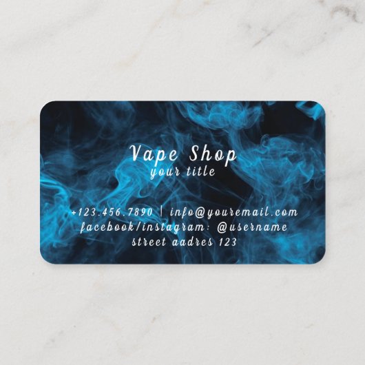 Vapeショップ名刺 名刺 (裏面)