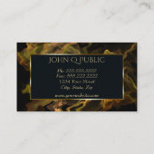 Vapeショップ用ブラックライト金ゴールド蒸気 名刺 (裏面)