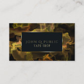 Vapeショップ用ブラックライト金ゴールド蒸気 名刺 (正面)