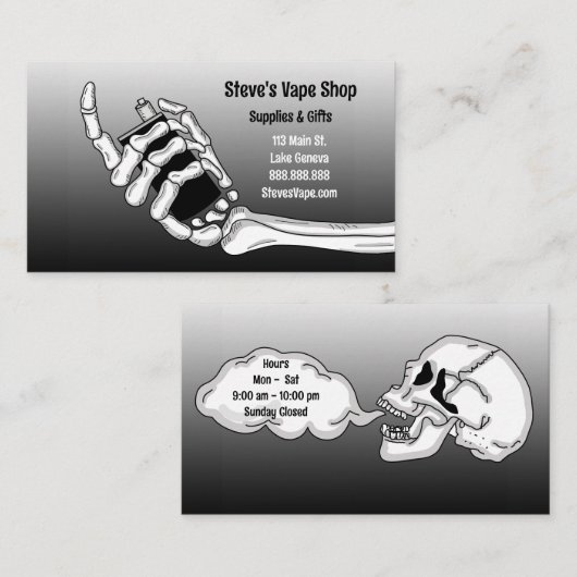 Vapeショップ 名刺 (正面/裏面)