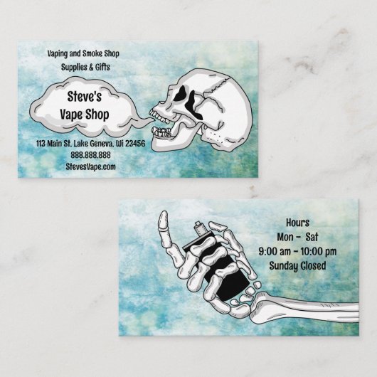 Vapeショップ 名刺 (正面/裏面)