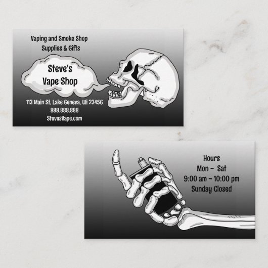 Vapeショップ 名刺 (正面/裏面)