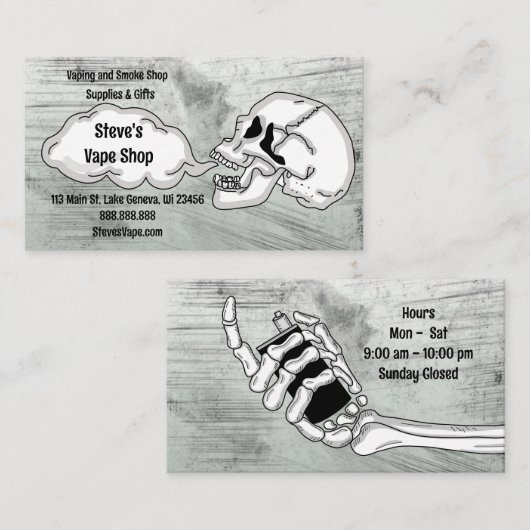 Vapeショップ 名刺 (正面/裏面)