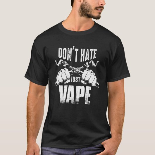 VAPEスローガン 憎まずにVAPEしよう Tシャツ (正面)