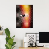 Vapeハートレトロプレミアムポスター ポスター (ホームオフィス)