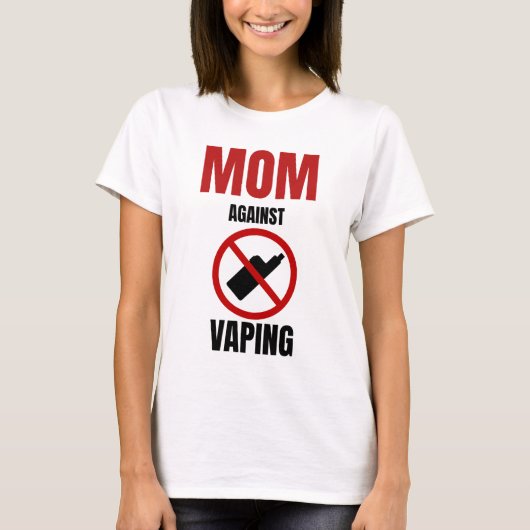 VAPE反対のママ VAPE対策 Tシャツ (正面)