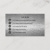 VAPE Hookah Silver Businessソーシャルメディア 名刺 (裏面)