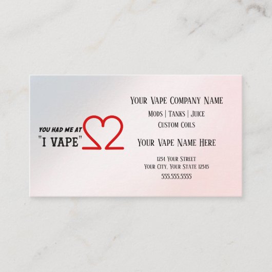 VAPE | I VAPEビジネスソーシャルメディア 名刺 (正面)