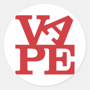 Vape Lettersステッカー ラウンドシール