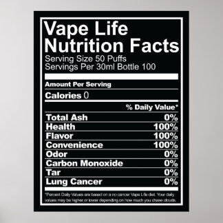 Vape Life Nutritionの事実 ポスター