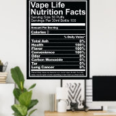 Vape Life Nutritionの事実 ポスター (ホームオフィス)