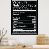 Vape Life Nutritionの事実 ポスター (キッチン)