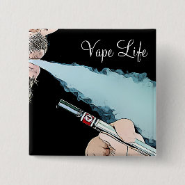 Vape Life Vaping Smokeボタン 缶バッジ