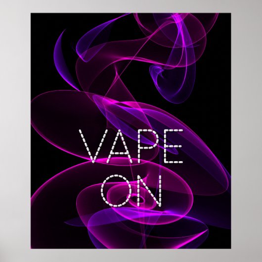 Vape On Dark Pink Smoke Poster Print ポスター (正面)