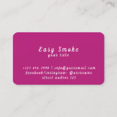 Vape Shop Business Discountカード 名刺 (裏面)