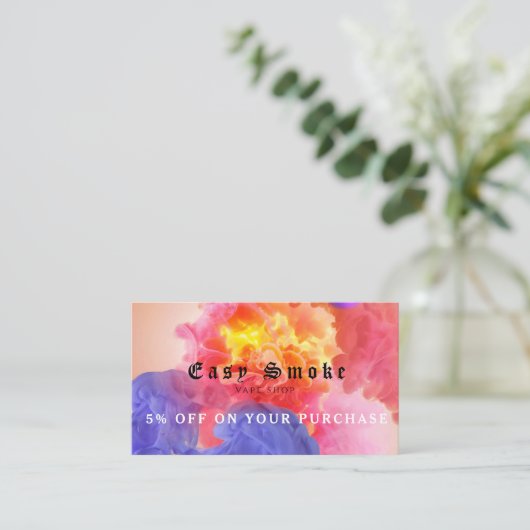 Vape Shop Business Discountカード 名刺 (スタンド正面)