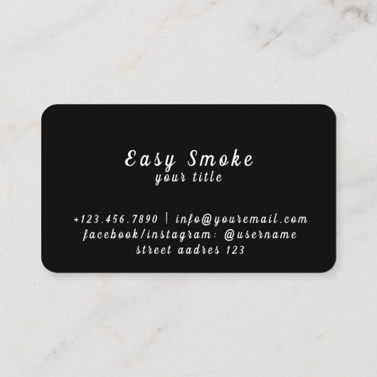 Vape Shop Business Discountカード 名刺 (裏面)