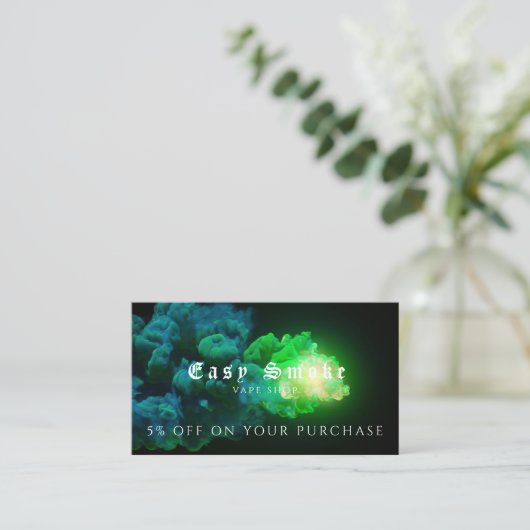 Vape Shop Business Discountカード 名刺 (スタンド正面)