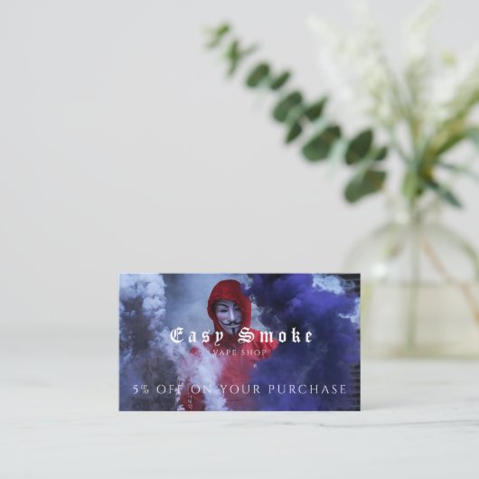 Vape Shop Business Discountカード 名刺 (スタンド正面)