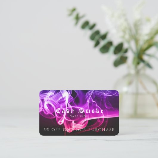 Vape Shop Business Discountカード 名刺 (スタンド正面)