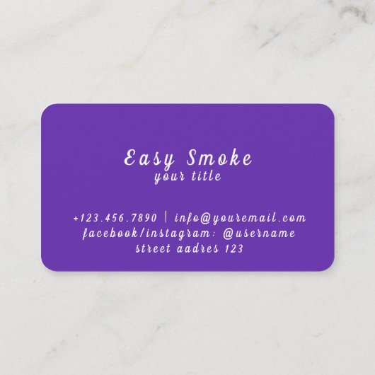 Vape Shop Business Discountカード 名刺 (裏面)