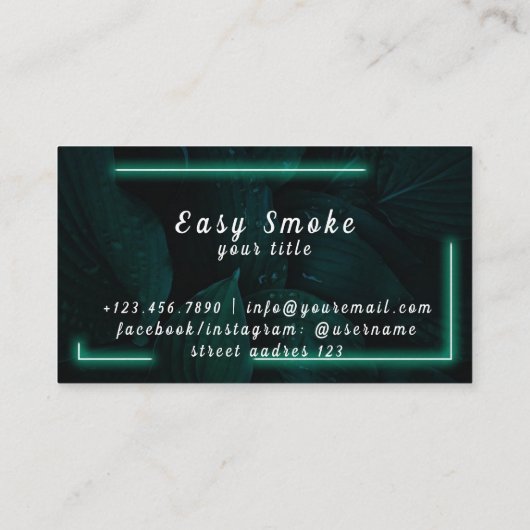 Vape Shop Business Discountカード 名刺 (裏面)