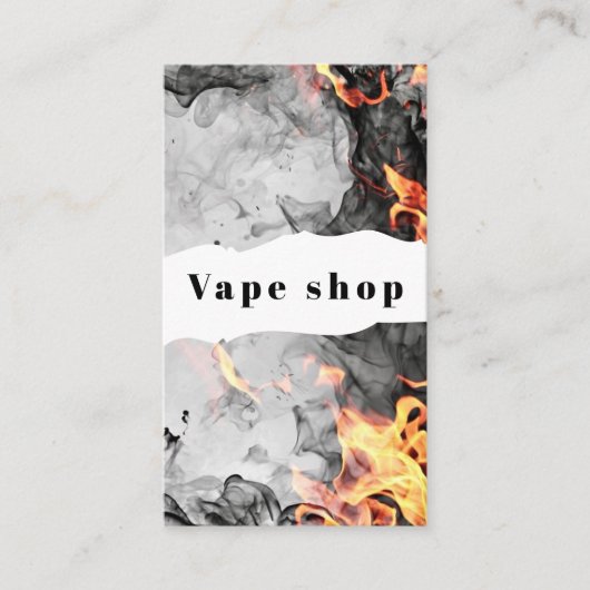 Vape Smoke Shop Store Electronic Cigarette 名刺 (正面)