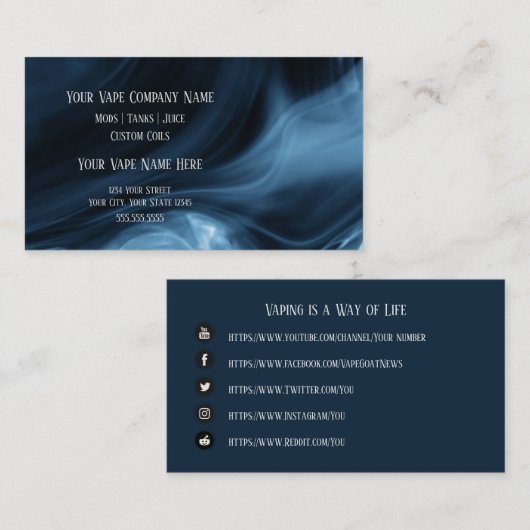 VAPE | VAPEクラウドブルー 名刺 (正面/裏面)